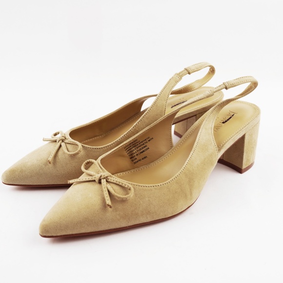J.Crew Size 7.5 Slingback Bow Heels in Saddle $138 BJ253 - Picture 4 of 5